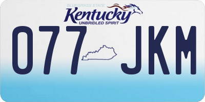 KY license plate 077JKM