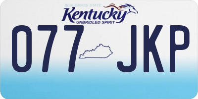 KY license plate 077JKP