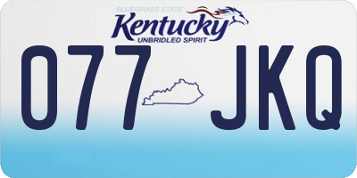 KY license plate 077JKQ