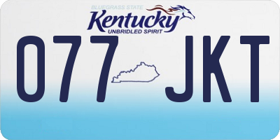 KY license plate 077JKT
