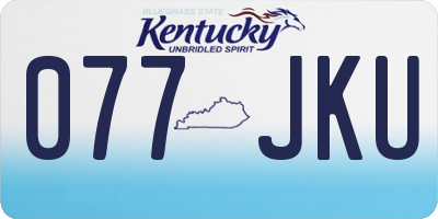 KY license plate 077JKU