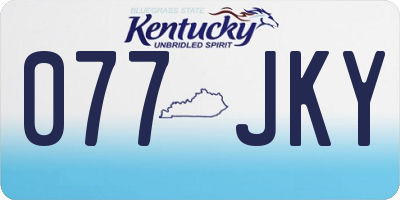 KY license plate 077JKY