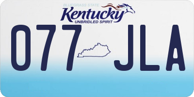 KY license plate 077JLA