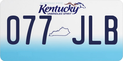 KY license plate 077JLB