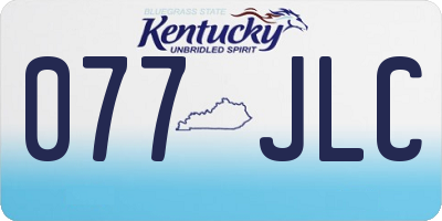 KY license plate 077JLC
