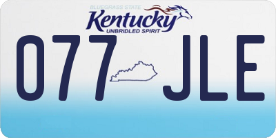 KY license plate 077JLE