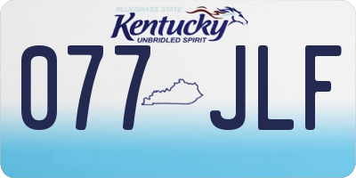 KY license plate 077JLF