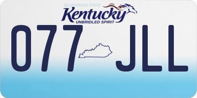 KY license plate 077JLL