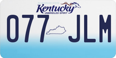 KY license plate 077JLM