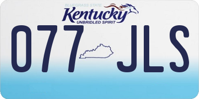 KY license plate 077JLS