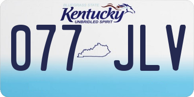 KY license plate 077JLV