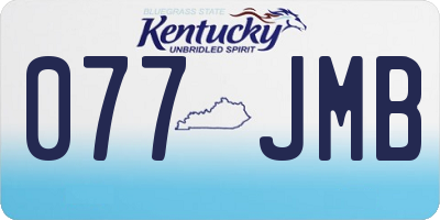 KY license plate 077JMB