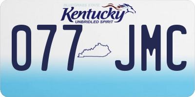 KY license plate 077JMC