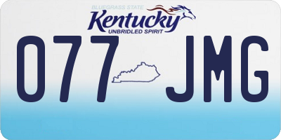 KY license plate 077JMG
