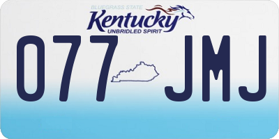 KY license plate 077JMJ