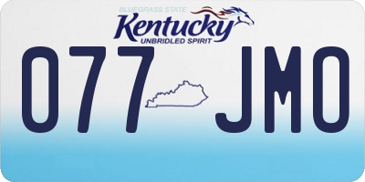 KY license plate 077JMO