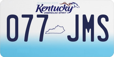 KY license plate 077JMS