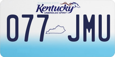 KY license plate 077JMU