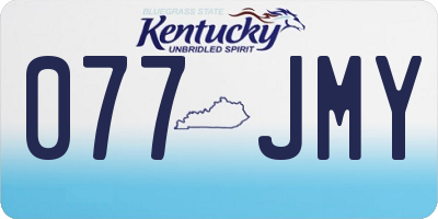 KY license plate 077JMY