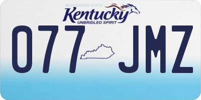 KY license plate 077JMZ