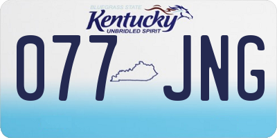 KY license plate 077JNG