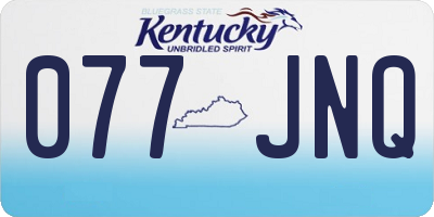 KY license plate 077JNQ