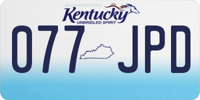 KY license plate 077JPD