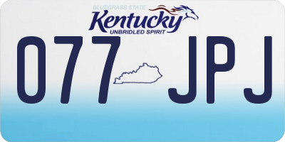 KY license plate 077JPJ