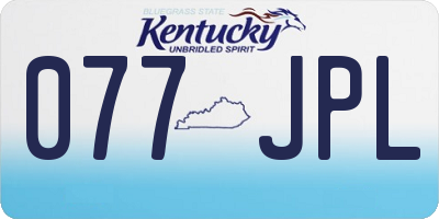 KY license plate 077JPL
