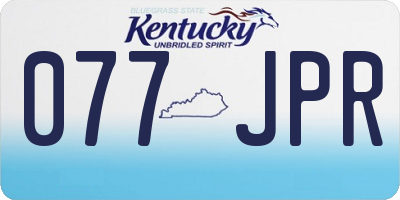KY license plate 077JPR