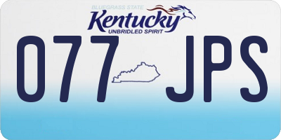 KY license plate 077JPS
