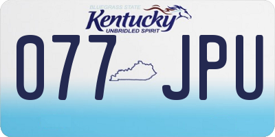 KY license plate 077JPU