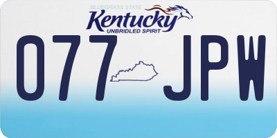 KY license plate 077JPW