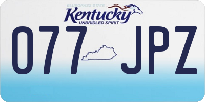 KY license plate 077JPZ