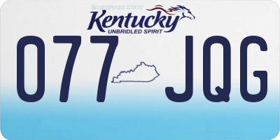 KY license plate 077JQG