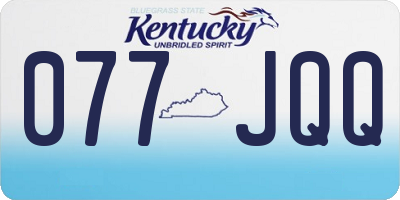 KY license plate 077JQQ