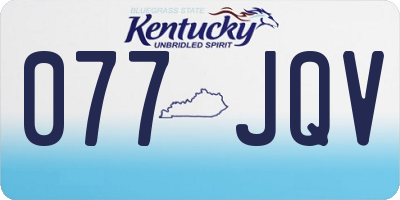 KY license plate 077JQV