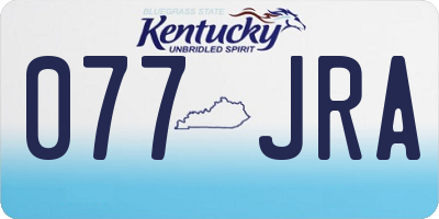 KY license plate 077JRA