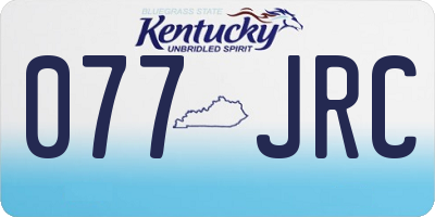 KY license plate 077JRC