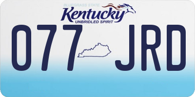 KY license plate 077JRD