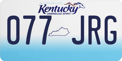 KY license plate 077JRG