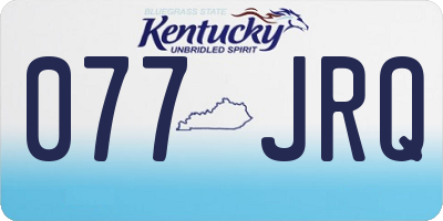 KY license plate 077JRQ