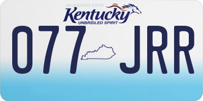 KY license plate 077JRR