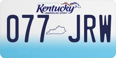 KY license plate 077JRW