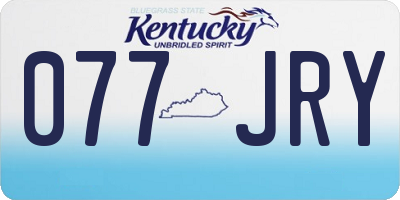 KY license plate 077JRY