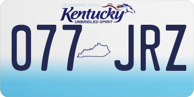 KY license plate 077JRZ