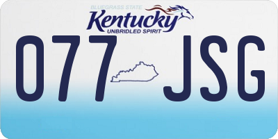 KY license plate 077JSG
