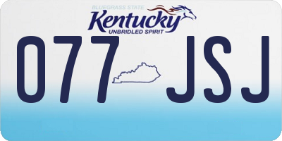 KY license plate 077JSJ