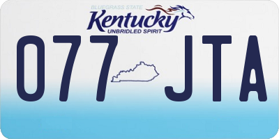 KY license plate 077JTA