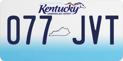 KY license plate 077JVT